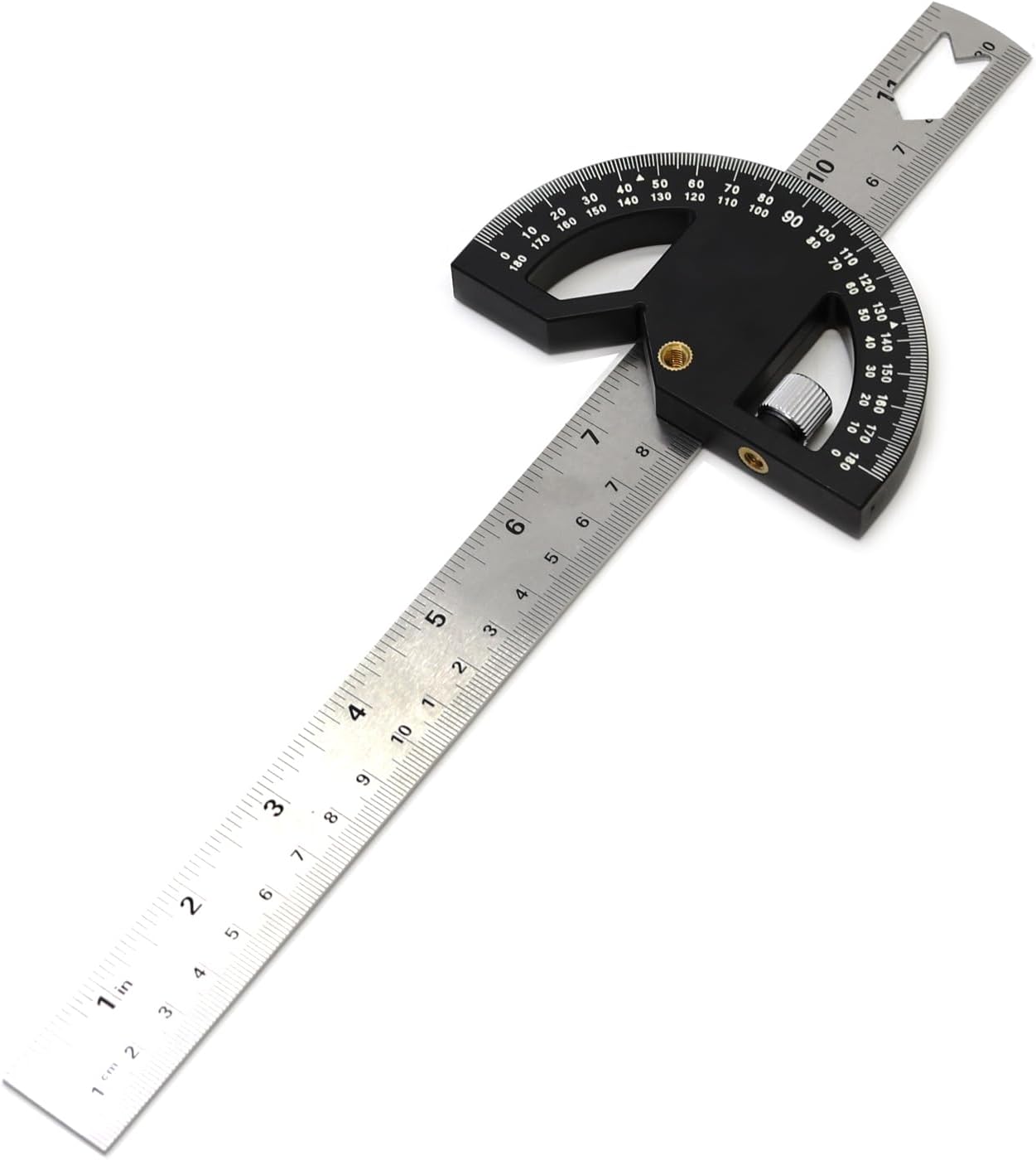 WEITARI Protractor Angle Finder 12-Inch Woodworking Ruler, Adjustable Stainless Steel Angle Ruler, Angle Finder Tool with ...